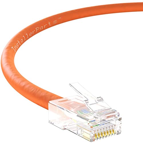 InstallerParts (10本パック イーサネットケーブル CAT5Eケーブル UTP 非ブート25フィート - オレンジ - プロフェッショナルシリーズ - 1ギガビット/秒ネットワーク/インターネットケーブル、350MHZ