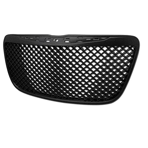 VXMOTOR 2011-2014年式クライスラー300 300C用 ブラック ラグジュアリー メッシュ フロントフード バンパー グリル グリルガード