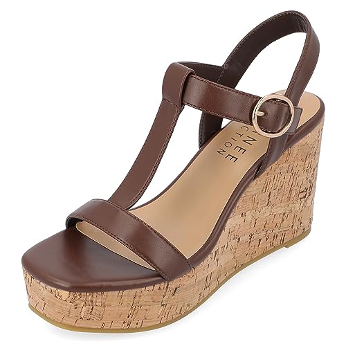Journee Collection レディース Tru Comfort Foam? Matildaa サンダル, ブラウン, 7.5