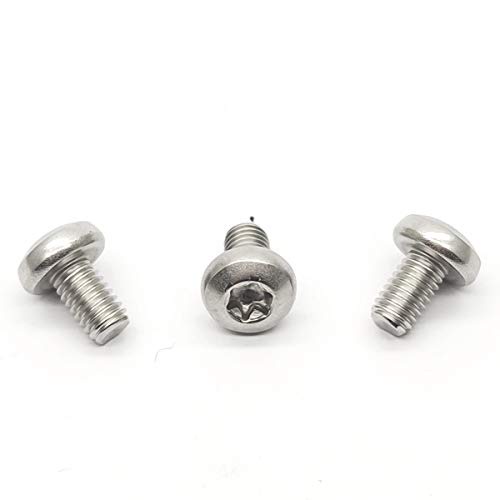 M6-1.0x10mm ステンレススチール トルクスボルト ラウンドヘッド 六つ星 ローブネジ フルスレッド 30個