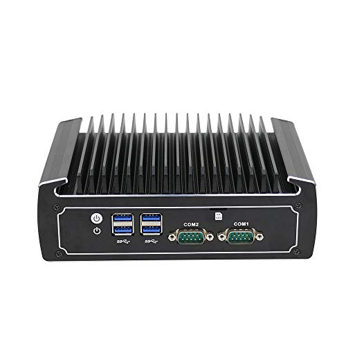 Partaker Fanless Mini PC, 4K Powerful Industrial Mini Computer, Core i5 10210U 10th Gen, 4 Cores CPU, 16GB Ram 512GB SSD, Dual N