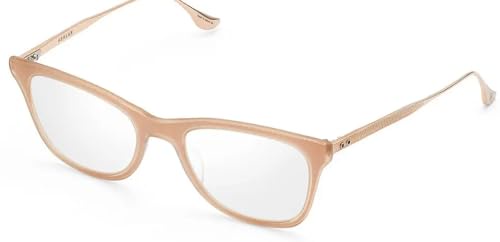 Dita レディース 度付きメガネ Ashlar DTX-505、03、50mm, マットホワイトローズクリスタル - ローズゴールド, 50mm