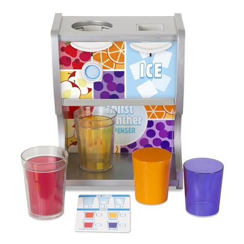 Melissa & Doug Lot de 10 distributeurs de Boisson en Bois avec gobelets, Inserts de jus, gla?ons