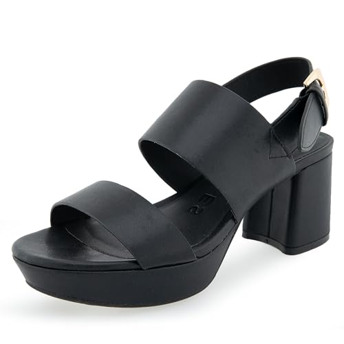 Aerosoles レディース カミリア ヒールサンダル, ブラック(Black Pu), 10.5
