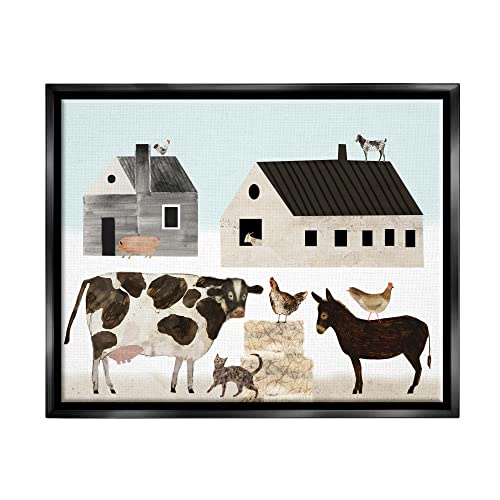 Stupell Industries Minimal Farm Animals Barn and Home Victoria Borgesによるデザイン
