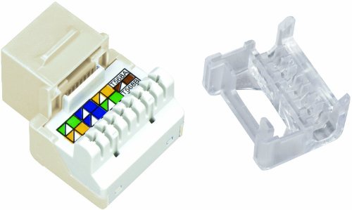 Allen Tel AT55-09 Category 5e Jack Module, Ivory, 1 Port, T568-A/B, Termination 4 Pair 26 To 22 Unshielded Twisted Pair Cable, 8