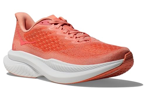 HOKA レディース マッハ 6 スニーカー, Guava/White, 24.5
