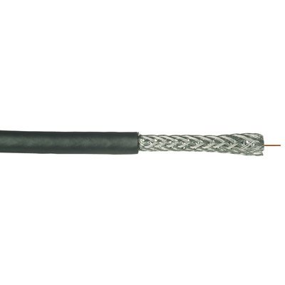 rg6 / U CATV 3.0 GHz 18 AWG CCS 60 % AL braid-ブラック ? 500 ftボックス分散by NACワイヤとケーブル