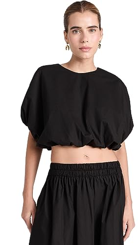 MIKOH レディース Opihi バブルスリーブ クロップトップ, ナイト, Large