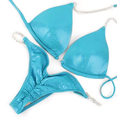 Vicky Ross Fit プレーン NPC IFBB コンペティション ビキニ (ターコイズブルー), ターコイズ, (M) C-D ( W 6’’ H 7.5’’) / Hips 37’’-39’’