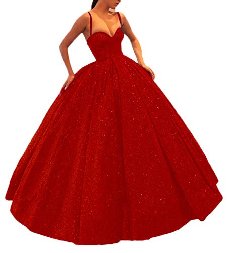 Meijia Handicraft Meijia プロムドレスストラップ イブニングボールガウン 結婚式用 Me066, レッド, 14