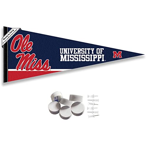 College Flags & Banners Co. Ole Miss ペナントフラッグ 壁タックマウントパッド