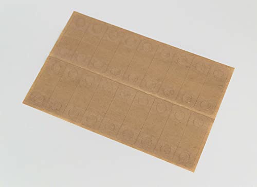 丸穴ハングタブ 接着剤付き 1,000パック (.875インチ X 1.25インチ) 100%ポスト工業リサイクルプラスチック製 安全 VOC接着剤不使用