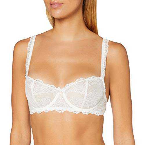 Aubade OG14 Danse Des Sens Opale Off White Floral Lace Half Cup Bra 32C