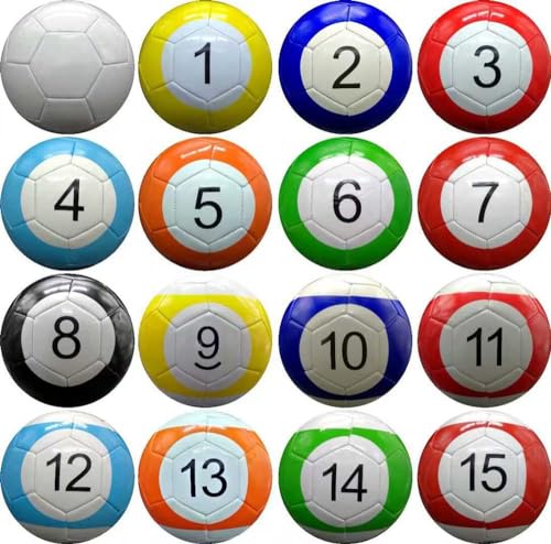 MerainMe 16個 大きなプールボール レクリエーションフットボール ゲント スヌークボール スヌーカー ストリート サッカーゲーム スポーツ 巨大 ビリヤード プール フットボール パーティーゲーム 空気注入式ボール