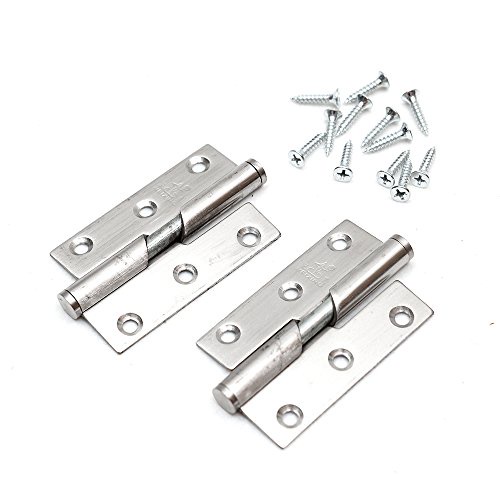 3インチ/76mm 上昇バットリフトオフドアヒンジ ステンレススチール (左利き用) ペア