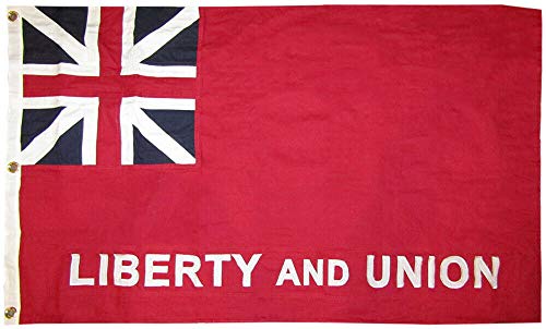 AES 3x5 Liberty and Union Taunton 刺繍縫製 綿100%フラッグ 3フィートx5フィート クリップ付きバナー