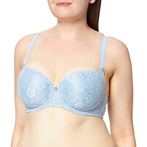[Aubade] Rosessence HK04 Powder Blue Lace Padded Underwired Half Cup Bra 36F