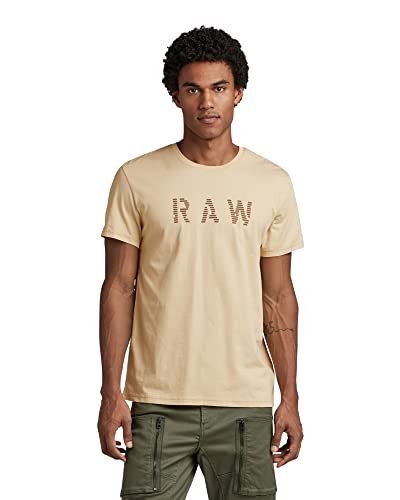 [ジースターロゥ] Tシャツ メンズ 半袖 レギュラーフィット ベージュ RAW r t D22776-C506-1868-S