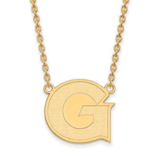 Georgetown Large (3 / 4インチ) ペンダントW/ネックレス(10 Kイエローゴールド)