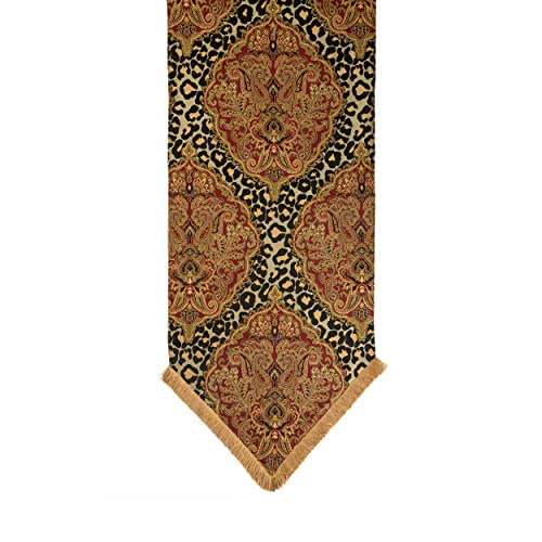 Sherry Kline タンジェ テーブルランナー 13インチ x 72インチ ゴールド