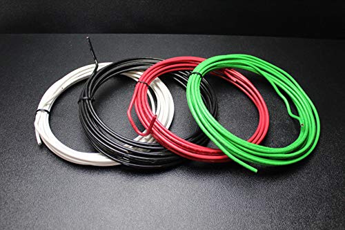 12ゲージ THHN ワイヤー ソリッド 4色 各100フィート レッド ブラック グリーン ホワイト THWN 600V 銅ケーブル AWG