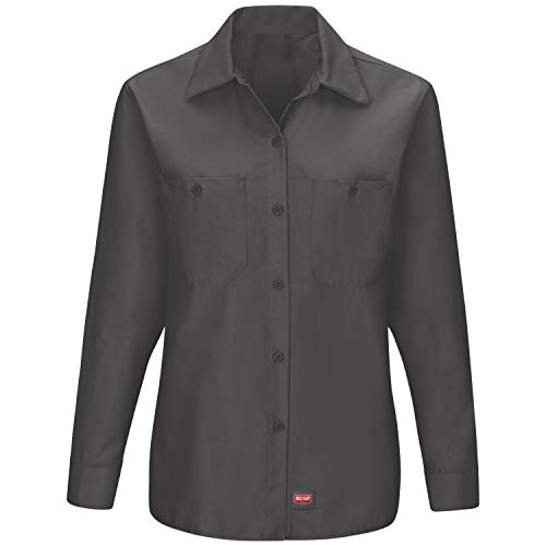 Red Kap レディース 長袖 ワークシャツ ミックス US サイズ: 4X-Large カラー: グレイ