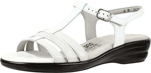 SAS レディース フラットサンダル, ホワイトマルチ, 11