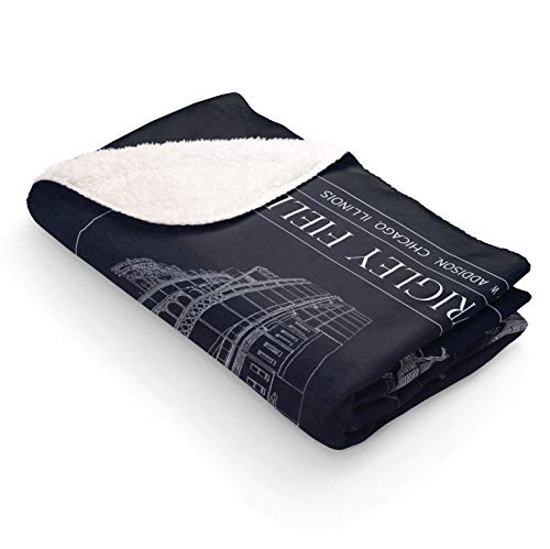 Ballpark Blueprints Wrigley Field Sherpa フリーススタジアムブランケット