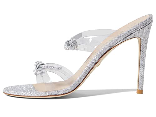 Stuart Weitzman Bow 100 スライド, クリア/シルバー, 9.5