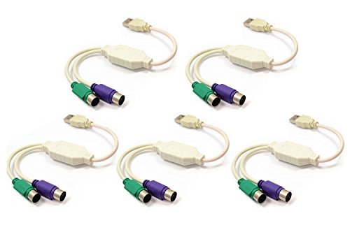iMBAPrice PS / 2 to USBアダプタ Pack of 5 IC-PS2-W-5