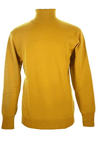 Shephe 4 Ply メンズ タートルネック カシミア セーター US サイズ: XX-Large カラー: イエロー