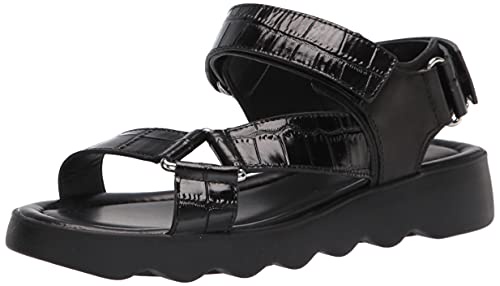 Aerosoles レディース ウェーブスポーツサンダル, ブラッククロコ, 12