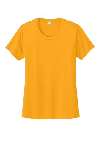 SPORT-TEK レディース PosiCharge Competitor Tシャツ, ゴールド, Medium