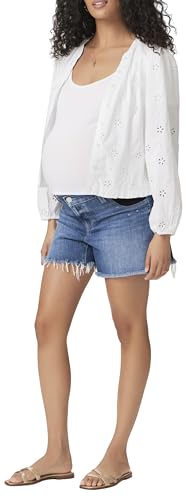 PAIGE レディース Asher ショート マタニティ, ブルー, 34