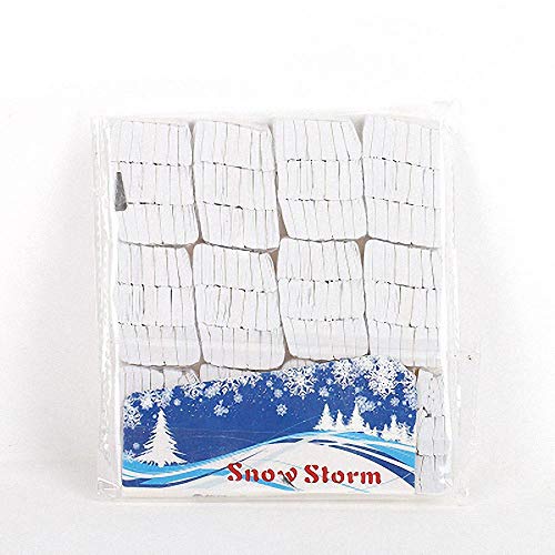 Magic Snowstorms/ホワイトスノーフレーク/マジック紙吹雪マジックトリック、パーティトリック、素晴らしいトリック、マジックキット、マジックアクセサリー(ホワイト/ゴールドシート付き)