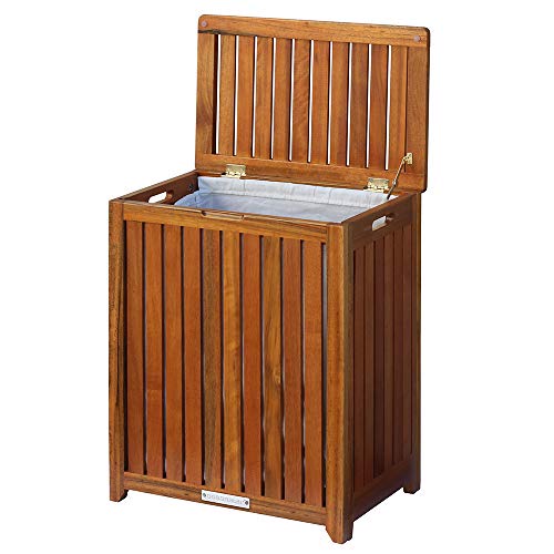 Oceanstarソリッド木製Spa Laundry Hamper by Oceanstar