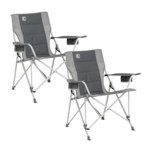 CORE (コア) 特大テンションチェア | 折りたたみ式チェア カップホルダー付き 屋内 自宅 アウトドア キャンプ用 | コンサートシート スポーツ ビーチ 旅行 ピクニックに最適