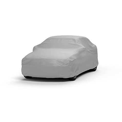 Weatherproof車のカバーKia Forte Sedan 4ドア2014 ? 2018 ? 5lアウトドアインドア ? 保護紫外線雨、雪、ひょう、から、Sun ? フリース裏地 ? 盗難防止ケーブルロック、バッグ&風ストラップ