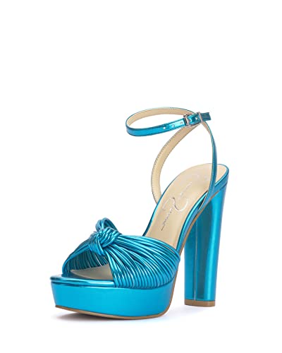Jessica Simpson レディース Immie プラットフォームサンダル ウェッジ, パリブルー, 9