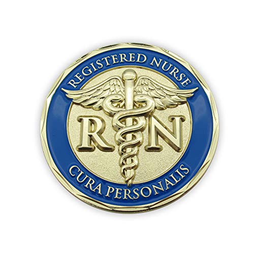 ナースコイン、The Lord is My Refuge and My Fortress、詩篇91、キュラパーソナリス - パーソナルケア。 強さ、平和、保護のポケットトークン。 金メッキ、RNチャレンジコイン、キリスト教旗付き。 11,994円