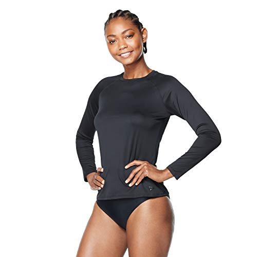 [Speedo] ラッシュガード Uv Swim Shirt Long Sleeve Rashguard レディース Speedoブラック X-Large