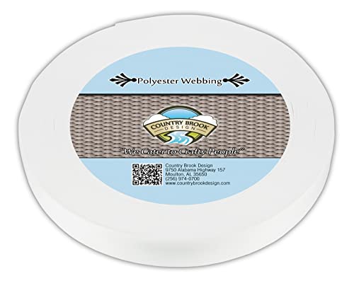 Country Brook Design - 1インチのプリント可能なヒートセットランヤードポリエステルウェビング、50ヤード