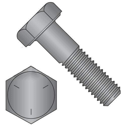 Newport Fasteners 六角ボルト グレード5 プレーン仕上げ 1 1/8インチ - 12 x 5 1/2インチ (数量:1個) 部分的にねじが付けられたUNFスレッド (スレッドサイズ:1 1/8インチ) x (長さ:5 1/2インチ)