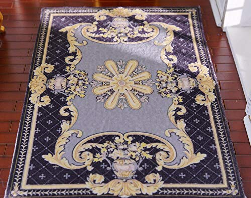 ワンダフル パープル フレンチ オーブソン デザイン ナイス デイジー ドールハウス 1/12 ラグ 5.5 X 7.8 RUG190618-188a