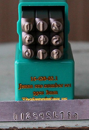 Supply Guy 3 mm Jenna Sueフォントメタルスタンプレターセット、で使用可能大文字、小文字または組み合わせセット NUMBERS (SGCH-JSN3MM) SG3MMJENNASUE