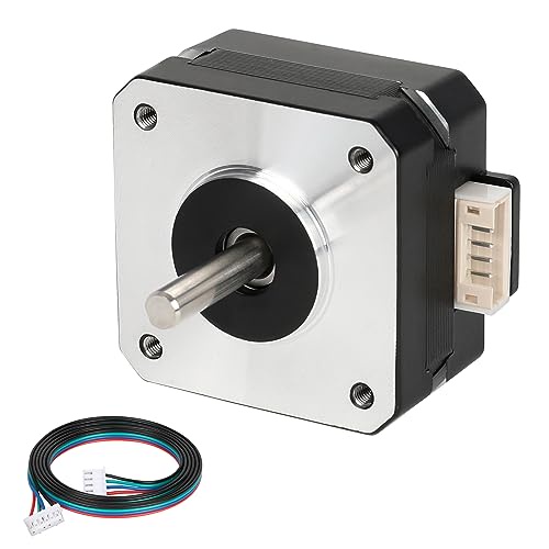 YEJMKJ Nema 17ステッピングモーター 23MM バイポーラ 1A 13Ncm (18オンス) 1.8度 42モーター 2フェーズ 4-リード ステッピングモーター 1mケーブルとコネクター付き DIY CNC 3Dプリンター用 1.6x1.65