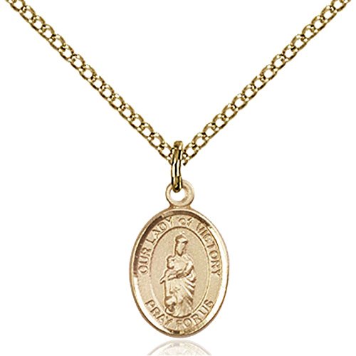 Bonyak Jewelry 勝利の聖母 手作り 形のメダルペンダント 14Kイエローゴールドフィルド, 金属