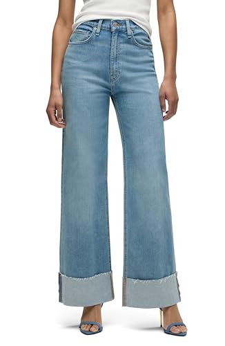 Hudson レディース James ハイライズ ワイドレッグ ジーンズ, オアシス(Oasis), 28