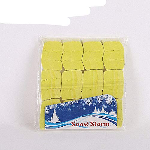 Magic Snowstorms/ホワイトスノーフレーク/マジック紙吹雪マジックトリック、パーティトリック、素晴らしいトリック、マジックキット、マジックアクセサリー(イエロー)